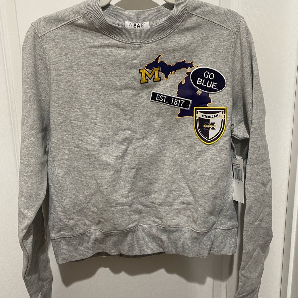 NWT Gray Michigan Men's Sweater size M